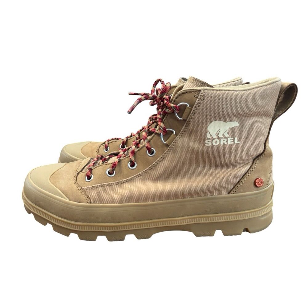 Sorel Scout N About Mid Sneaker Gear Casual Boots Caribou Buff Men’s Size 12